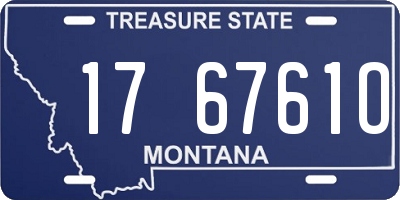 MT license plate 176761O