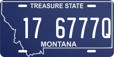 MT license plate 176777Q