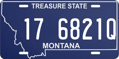 MT license plate 176821Q