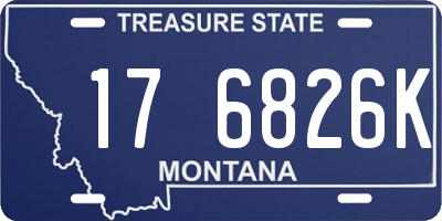 MT license plate 176826K