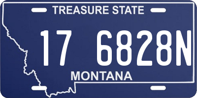 MT license plate 176828N