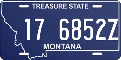 MT license plate 176852Z