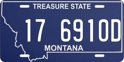 MT license plate 176910D