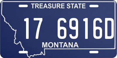 MT license plate 176916D