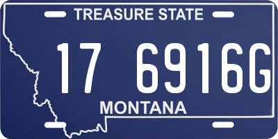 MT license plate 176916G