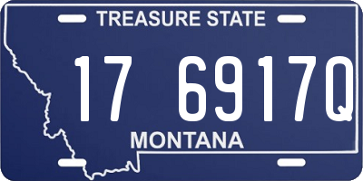 MT license plate 176917Q