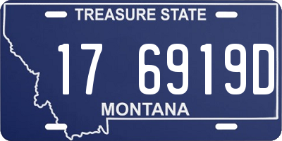 MT license plate 176919D