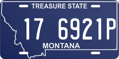 MT license plate 176921P