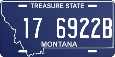 MT license plate 176922B