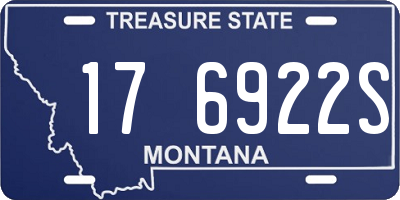 MT license plate 176922S