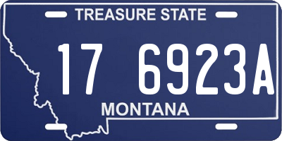 MT license plate 176923A