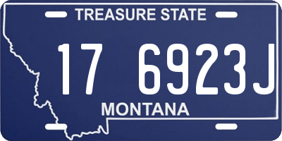 MT license plate 176923J