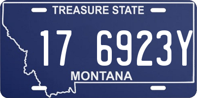 MT license plate 176923Y