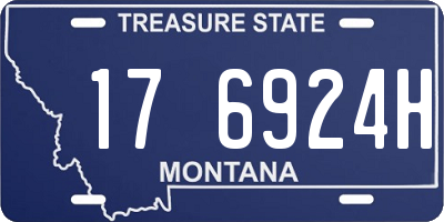 MT license plate 176924H