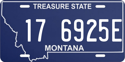 MT license plate 176925E