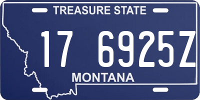 MT license plate 176925Z