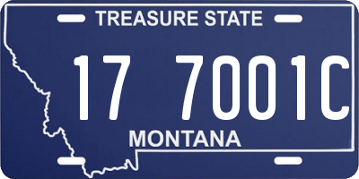 MT license plate 177001C