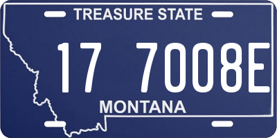 MT license plate 177008E