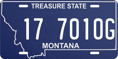 MT license plate 177010G