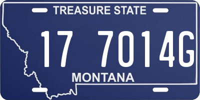 MT license plate 177014G