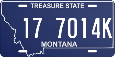 MT license plate 177014K