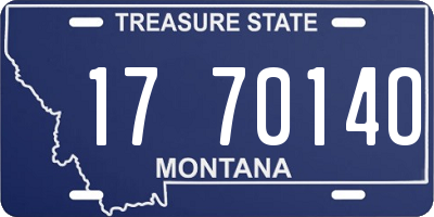 MT license plate 177014O
