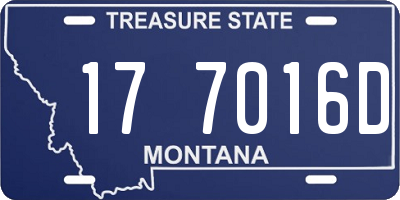 MT license plate 177016D