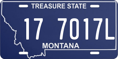 MT license plate 177017L
