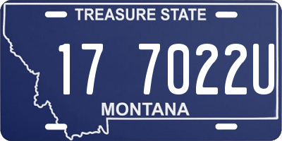 MT license plate 177022U