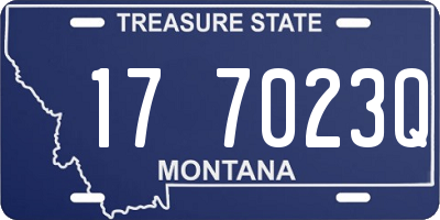 MT license plate 177023Q