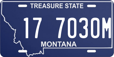 MT license plate 177030M