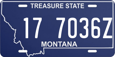 MT license plate 177036Z