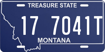 MT license plate 177041T