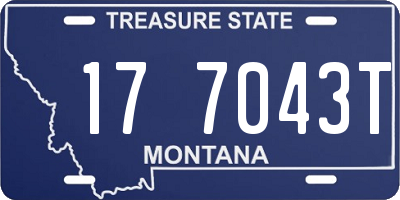 MT license plate 177043T