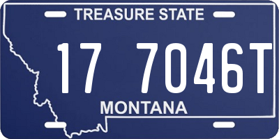 MT license plate 177046T