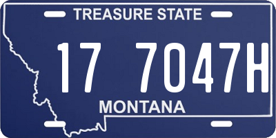 MT license plate 177047H