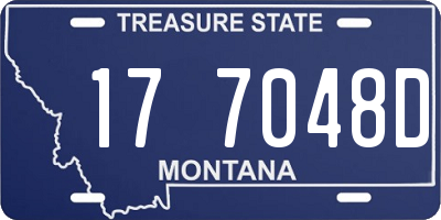 MT license plate 177048D