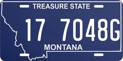 MT license plate 177048G