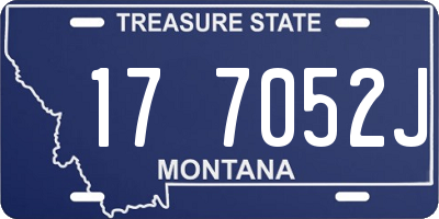 MT license plate 177052J