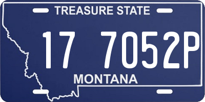 MT license plate 177052P
