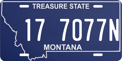 MT license plate 177077N
