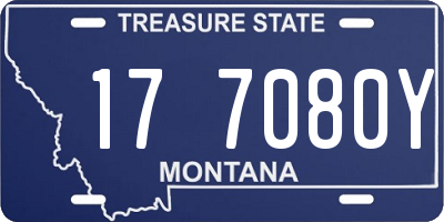 MT license plate 177080Y
