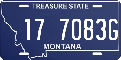 MT license plate 177083G