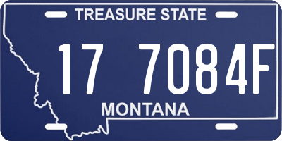 MT license plate 177084F