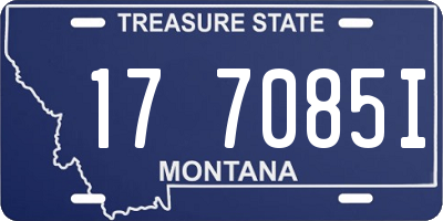MT license plate 177085I