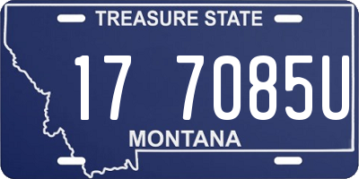 MT license plate 177085U