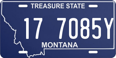 MT license plate 177085Y