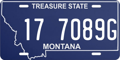 MT license plate 177089G