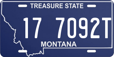 MT license plate 177092T