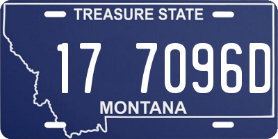 MT license plate 177096D